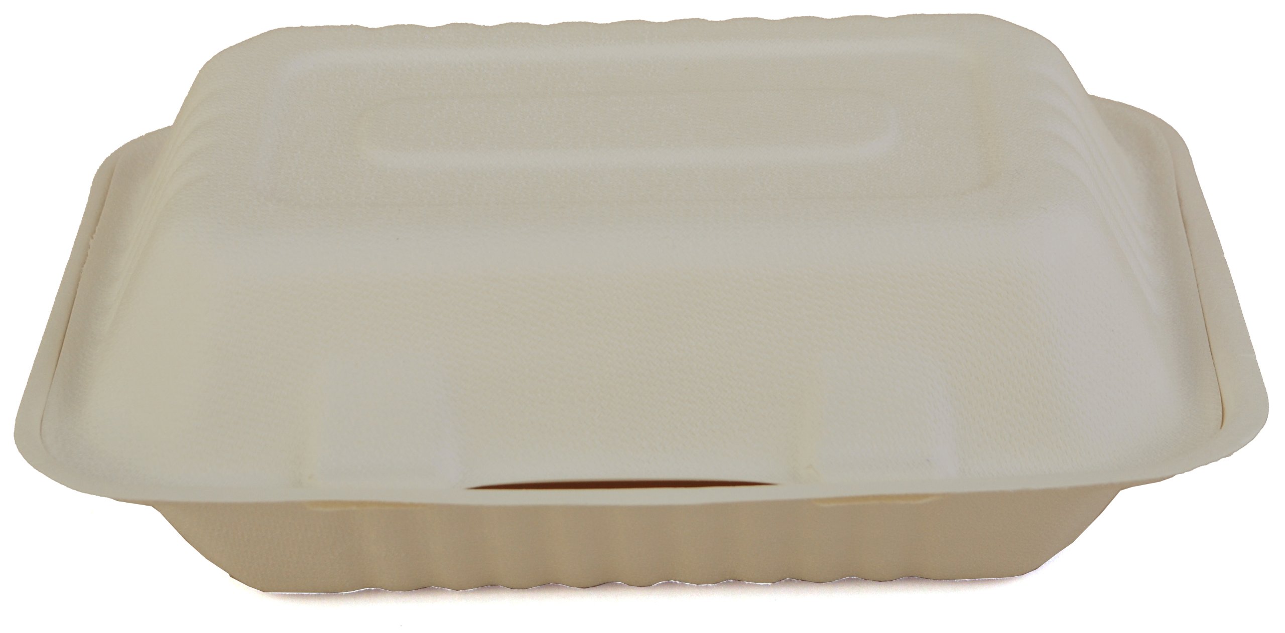 Southern Champion Tray 18946 ChampWare Molded Fiber White Clamshell Food Container - 9