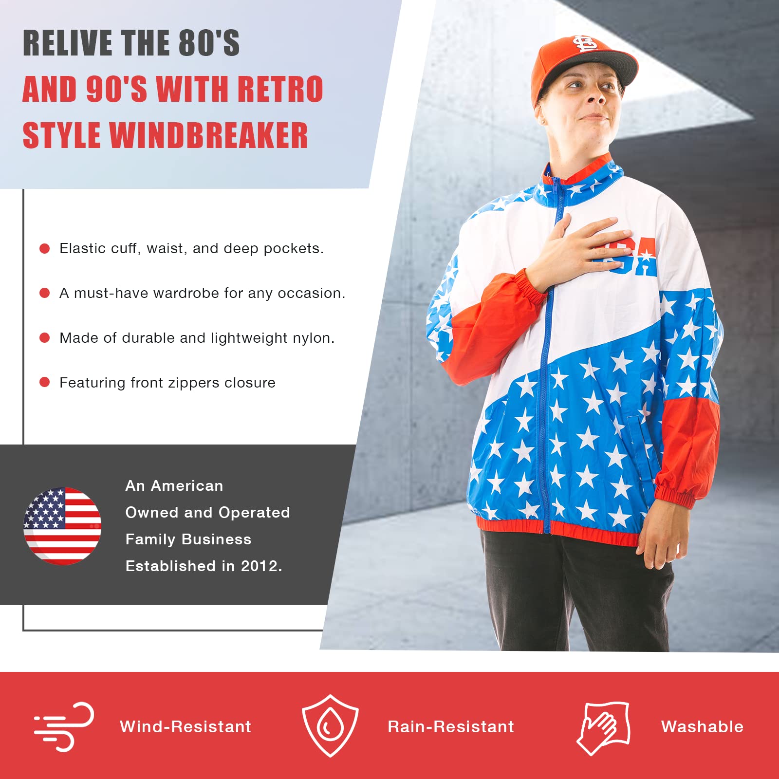 Vintage 80s & 90s Retro Windbreaker Jacket - Funny Guy Mugs Collection - Perfect for 80s Theme Parties, Cosplay & Casual Streetwear