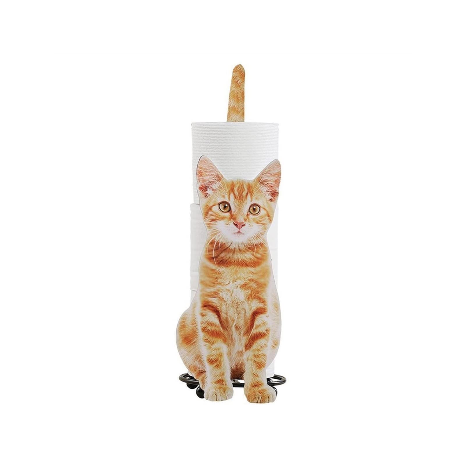 Cat-Shaped Toilet Paper Holder - Cute Bathroom & Kitchen Paper Towel Storage Rack - Perfect Gift for Cat Lovers - WC Roll Organizer (Color: Black) - Ideal for Bathroom Decor & Pet Lover's Home Accessories
