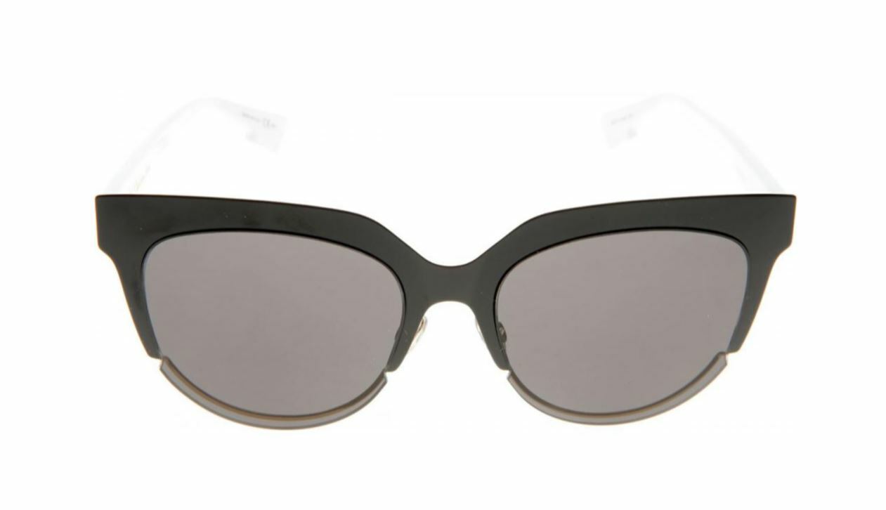 Christian Dior SIGHT2 0REV/Y1 Black & White Cat Eye Sunglasses for Women - UV Protection Fashion Shades for Beach, Driving & Outdoor Activities