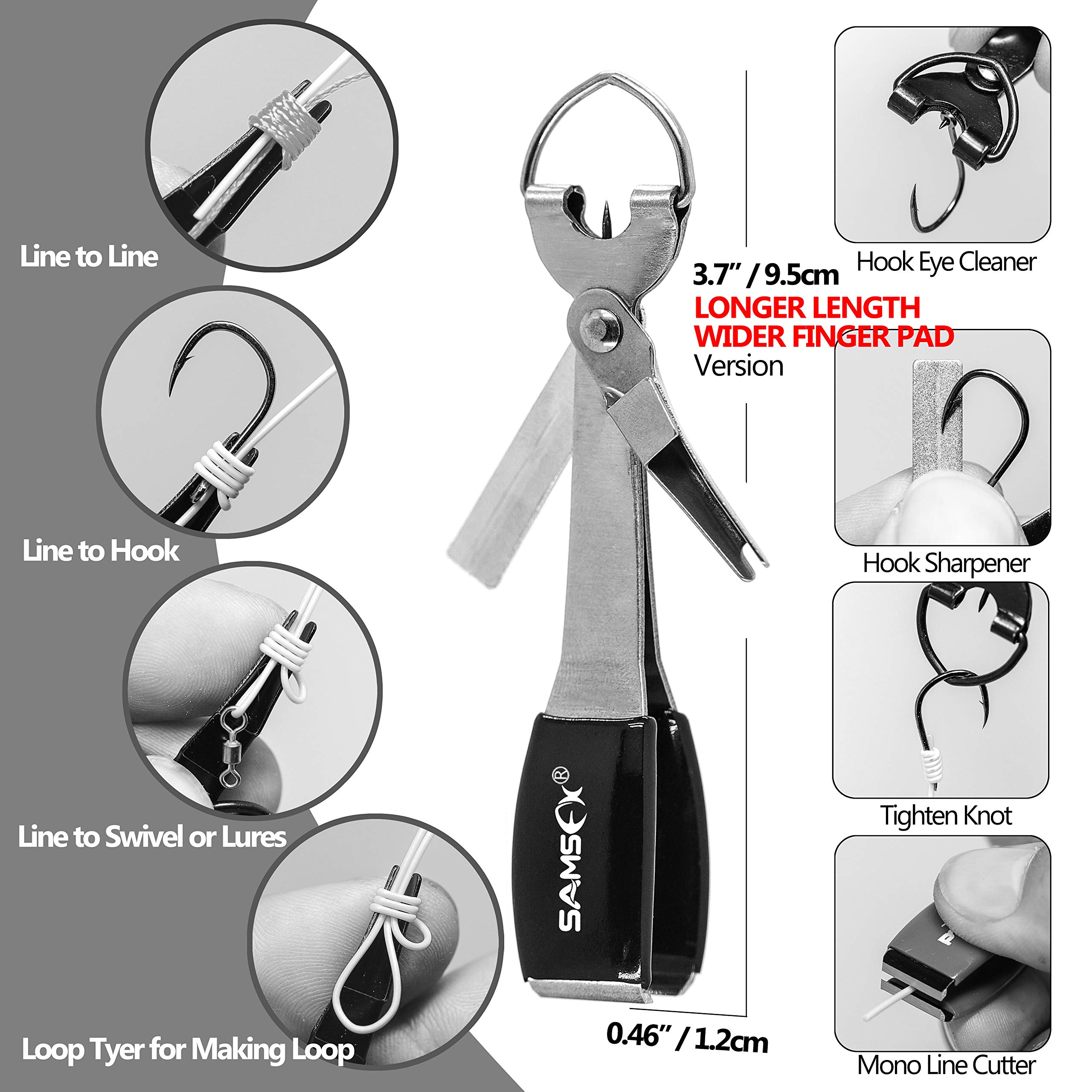 Premium SAMSFX Fishing Knot Tying Tool & Fly Fishing Tippet Cutter Set - 2-Piece Line Nippers & Clippers for Easy Knots & Quick Line Cutting | Ideal for Fly Fishing, Bass Fishing & Saltwater Angling