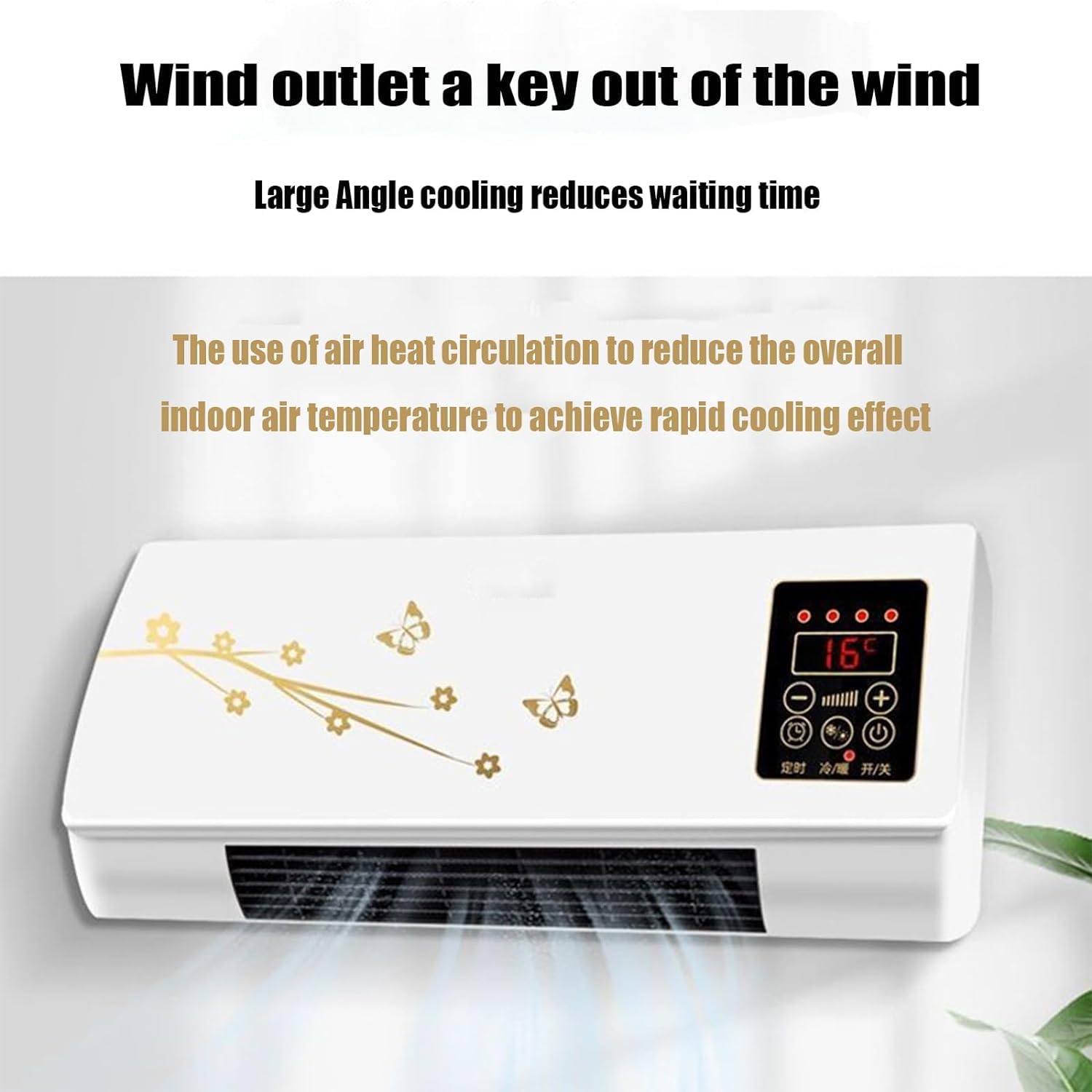 Split Max Ultra Powerful Portable Air Conditioner - 2-in-1 Cooling & Heating Ductless Mini Split AC Unit with Wall Mount (Gold) | Perfect for Bedrooms, Living Rooms & Small Spaces