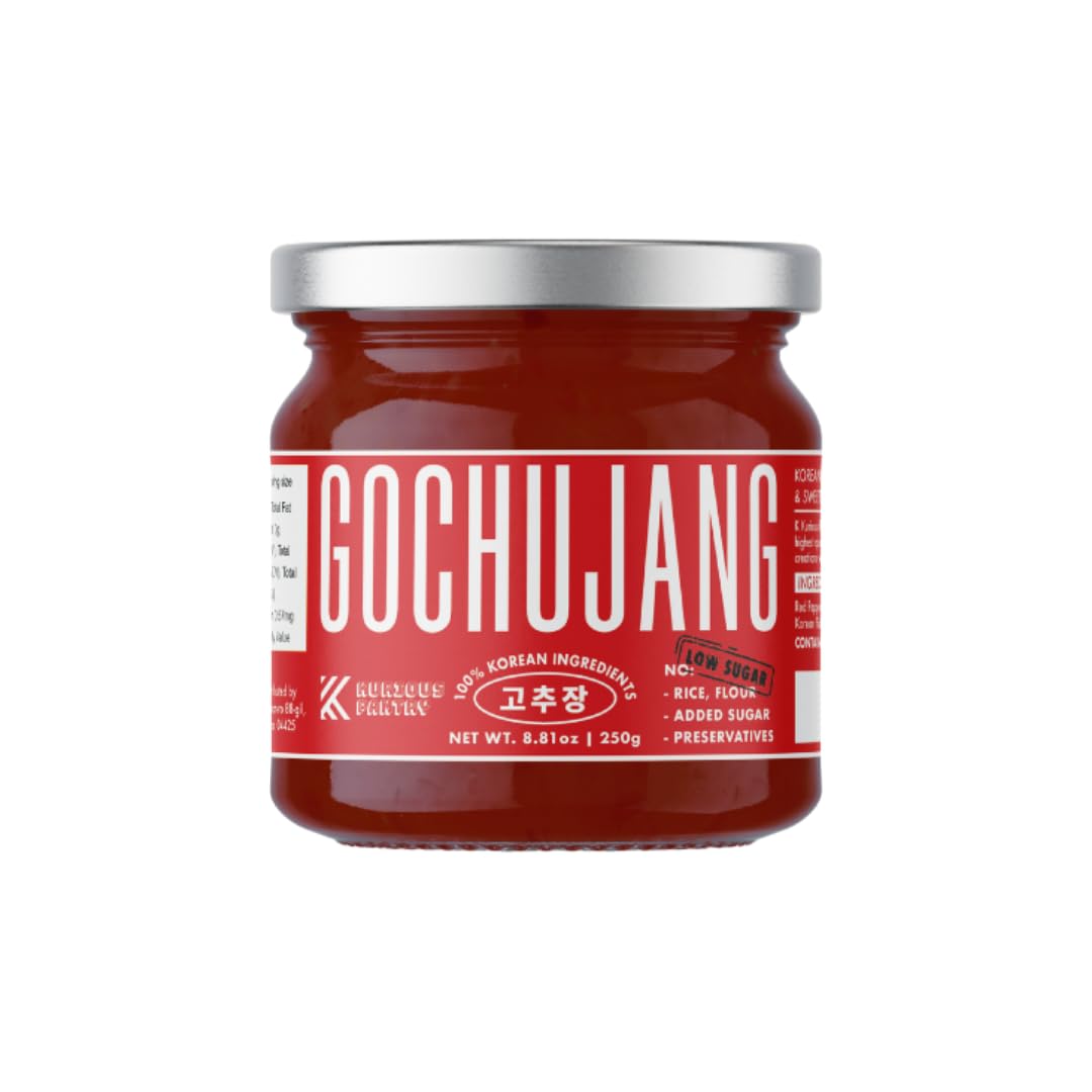 Premium Korean Gochujang Red Chili Paste - Authentic Fermented Hot Pepper Sauce, No Flour, No Added Sugar, No Preservatives, 8.81oz - Perfect for Bibimbap, Tteokbokki, Marinades & Korean BBQ