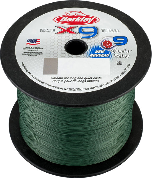 Berkley Jordan Lee x9 Superline Braided Fishing Line - High Strength, Low Stretch for Saltwater & Freshwater Fishing - Perfect for Bass, Walleye, and Trout Angling