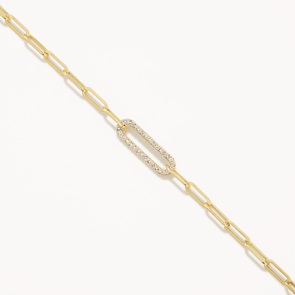 10k Gold Diamond Paperclip Chain Necklace for Women - Elegant Layering Piece for Everyday Wear & Special Occasions