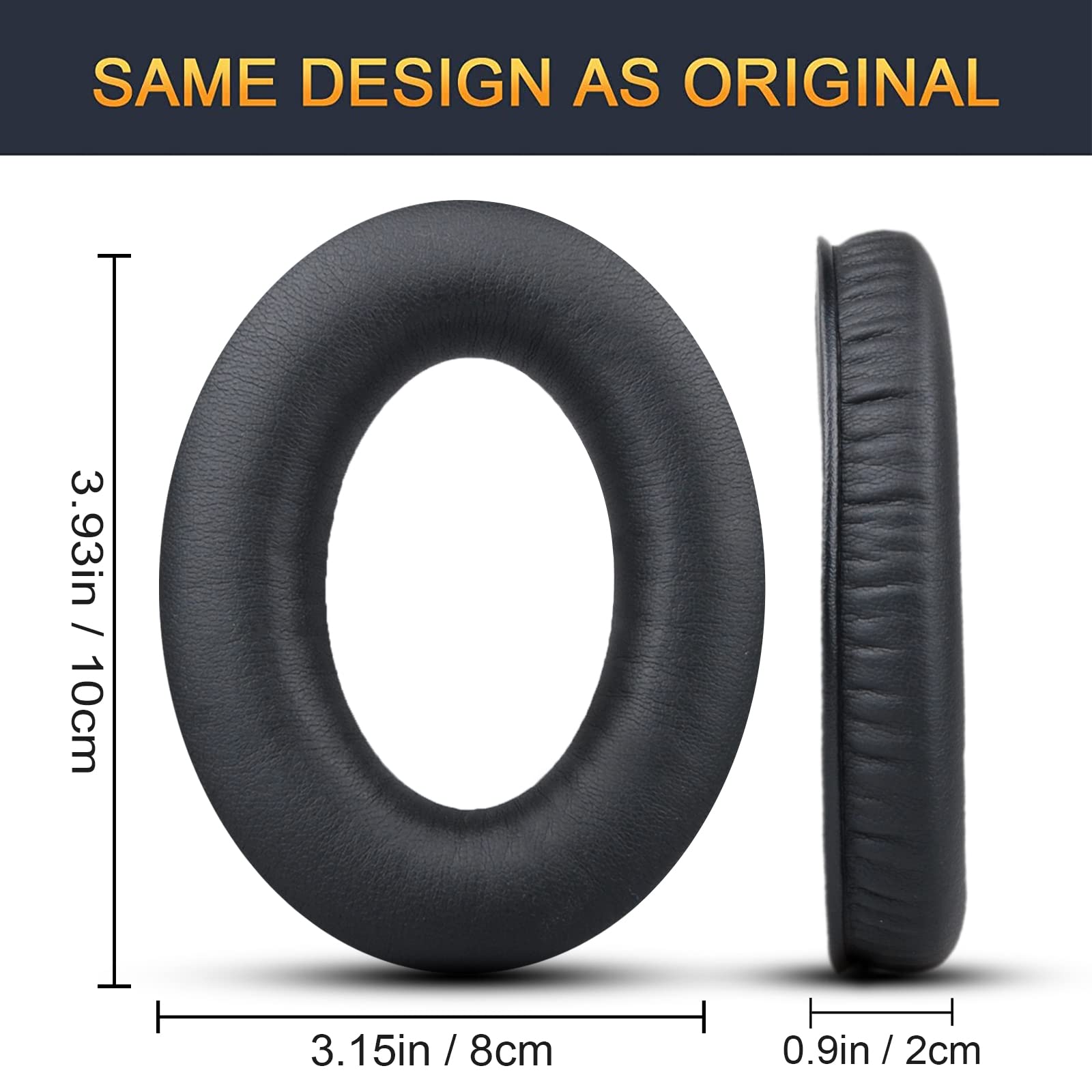 Bose Aviation A20 Replacement Ear Pads - Premium Leather Memory Foam Cushions Compatible with Bose A10 & A20 Headsets - Durable & Comfortable for Long Flights (Black) - Perfect for Pilots, Aviation Enthusiasts & Professional Use