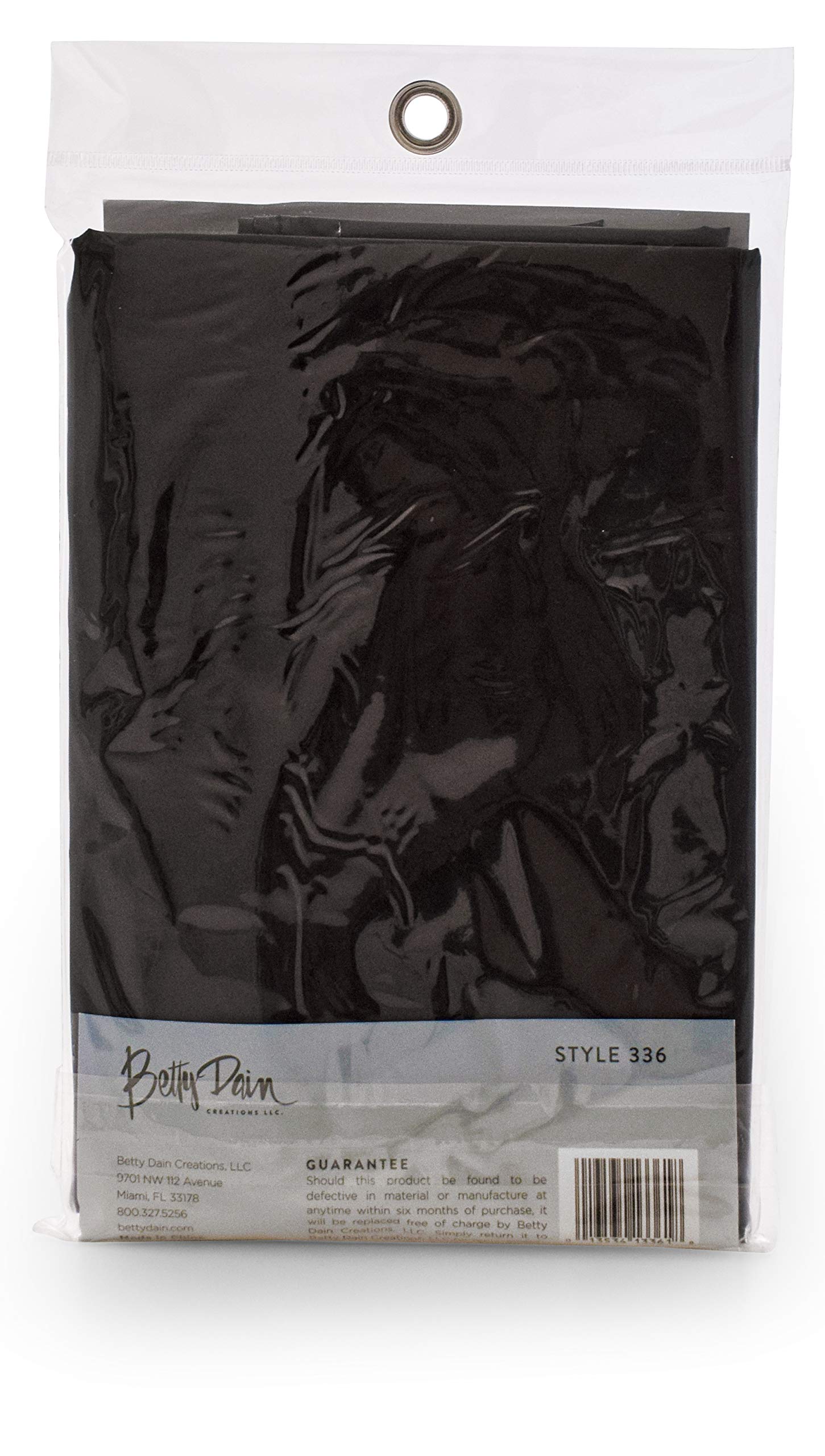 Betty Dain Magnum Shampoo Cape with Velcro Closure - Black Waterproof Hairdressing Cape for Salon & Home Haircuts, Styling & Coloring