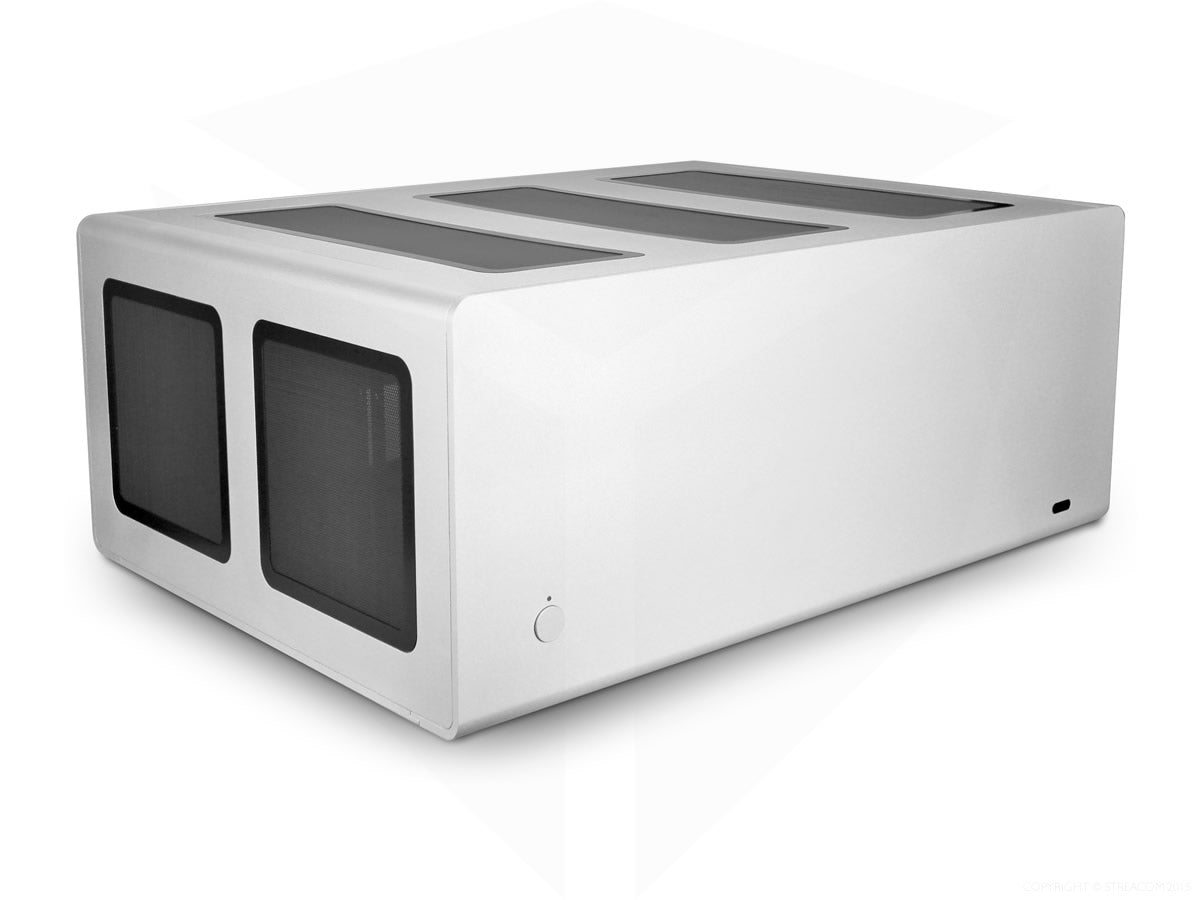 Streacom F12C Alpha Extruded Aluminum Mini-ITX PC Case - Compact & Durable Chassis for Home Theater, Gaming & Office Workstations