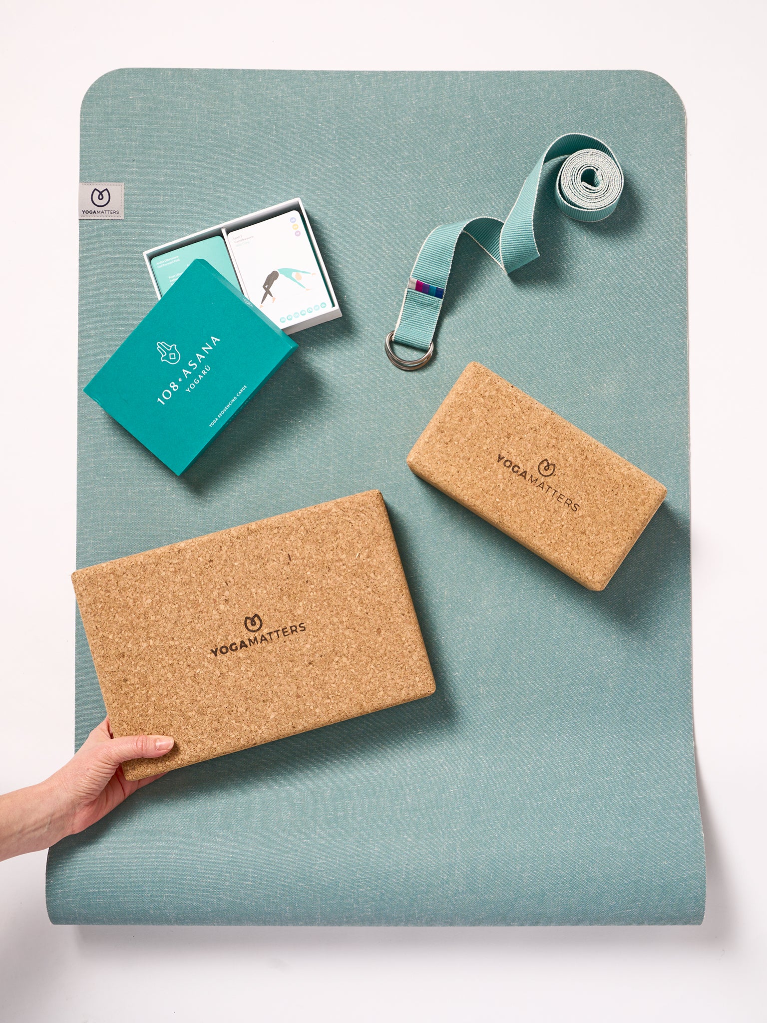 Eco-Friendly Yoga Kit for Beginners - Non-Slip Mat, Blocks & Strap - Perfect for Home, Studio & Travel Yoga Practice