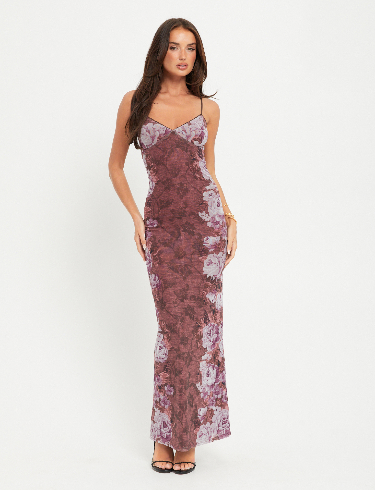 Julianna Floral Rose Stripe Dress for Women - Elegant Multi-Pattern Summer Dress for Casual Outings, Parties & Weddings