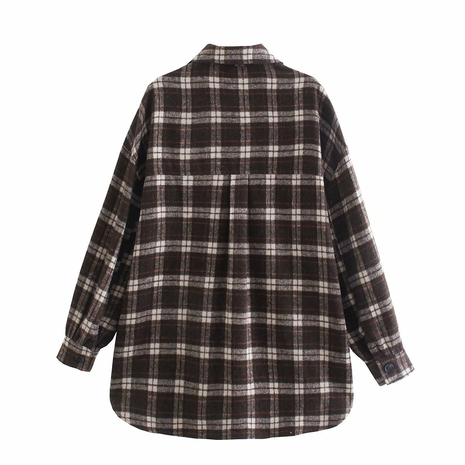 Stylish Women's Winter Coats - Fashionable Lattice Lapel Button Long Sleeve Loose Overcoat | Perfect for Casual Outings, Office Wear & Cold Weather Fashion