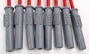 MSD Ignition 32079 Red Universal 8.5mm Spark Plug Wire Set - High Performance Ignition Wires for Cars, Trucks & Motorcycles - Perfect for Racing, Off-Road & Daily Driving