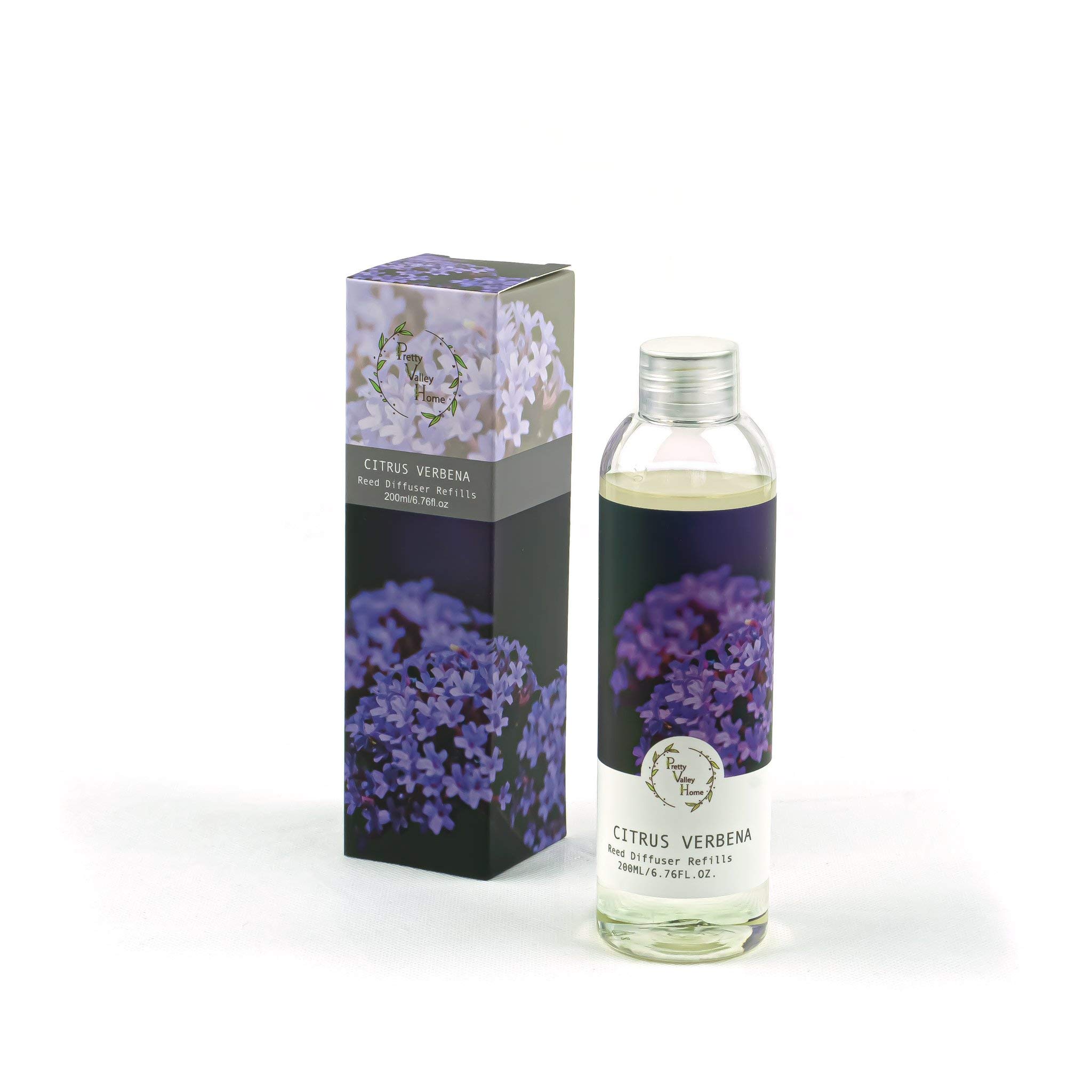 Citrus Verbena Reed Diffuser Refill for Home - Long-Lasting Aromatherapy Essential Oil Set for Living Room, Bedroom & Bathroom