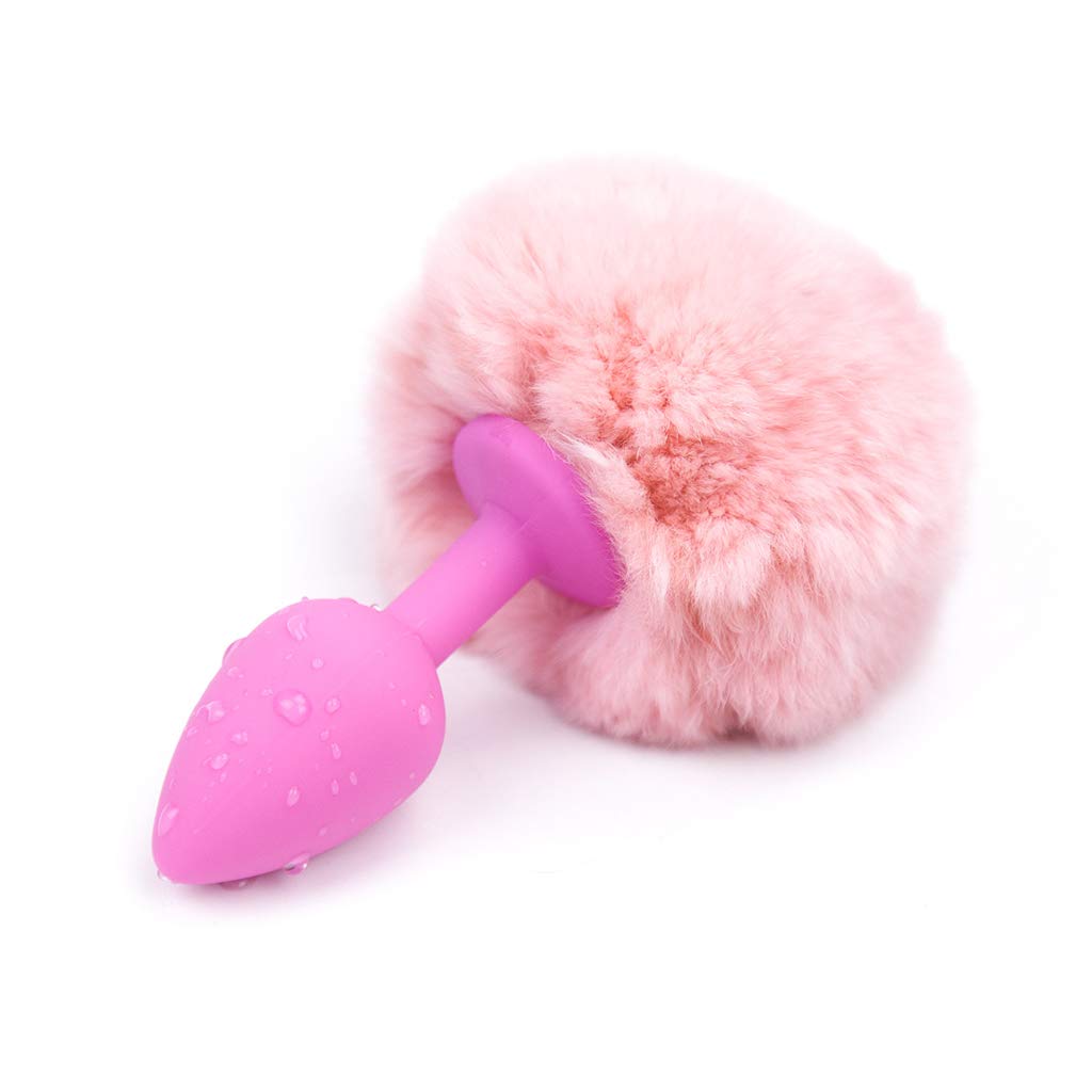 Premium Silicone Rabbit Tail Butt Plug - Flirty Adult Sex Toy for Couples & Solo Play - Anal Pleasure & Sensual Roleplay Accessory - Perfect for BDSM, Cosplay & Spicing Up Your Intimate Moments