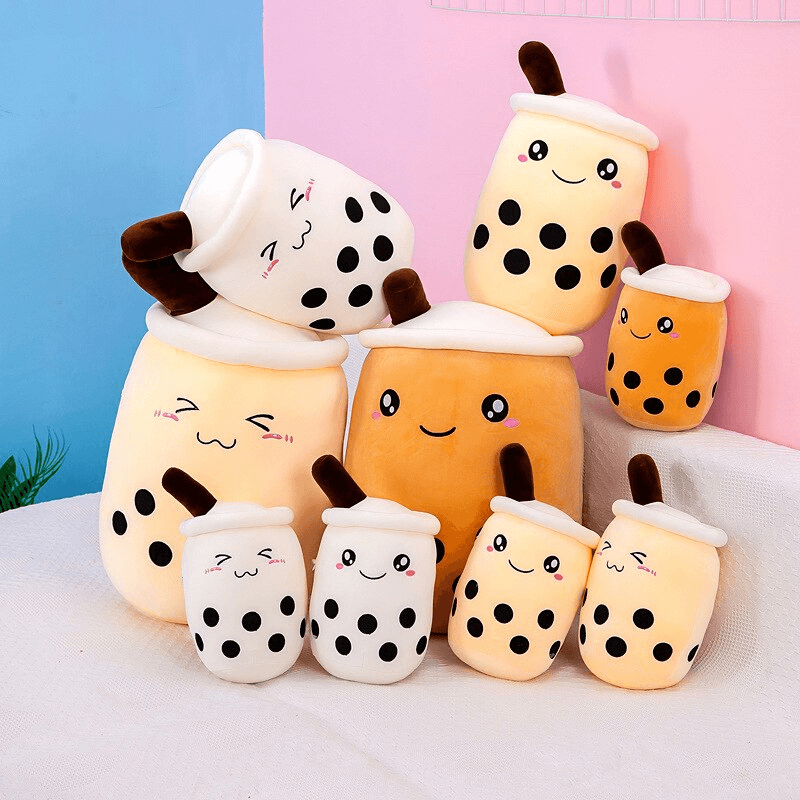 Boba Buddies Bubble Tea Plush Toy - Cute Kawaii Boba Drink Stuffed Animal for Kids & Adults - Perfect for Anime Lovers, Room Decor, and Bubble Tea Enthusiasts