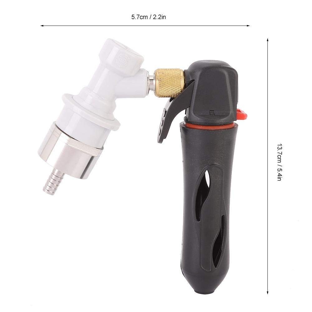 **Black Beer Keg CO2 Charger Kit – Handheld Pressurizer with Carbonation Cap for Home Brewing, Soda Making & Carbonating Drinks – Perfect for Beer, Soda, and Sparkling Beverages**