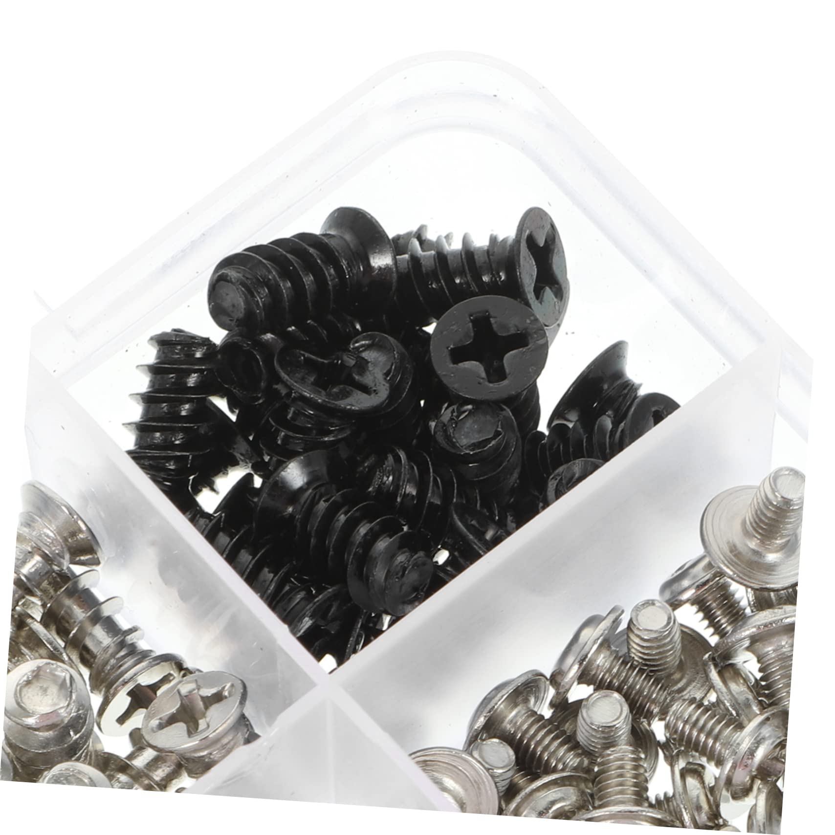 Mobestech 4 Sets Computer Case Screws Assortment - Carbon Steel Nickel Plated Countersunk Screws for PC Build, Graphics Card, Motherboard & Drilling | Durable Fasteners for Computer Hardware Repair & DIY Projects