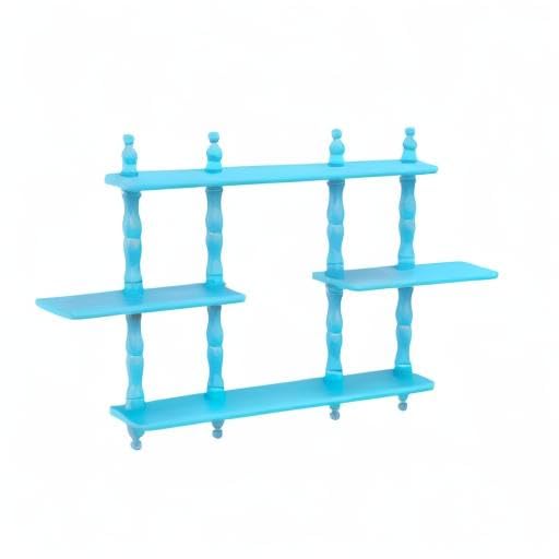Frenchi Home Furnishing Kids 3-Tier Wall Mounted Shelves - Space Saving Storage for Bedroom, Nursery & Playroom Organization