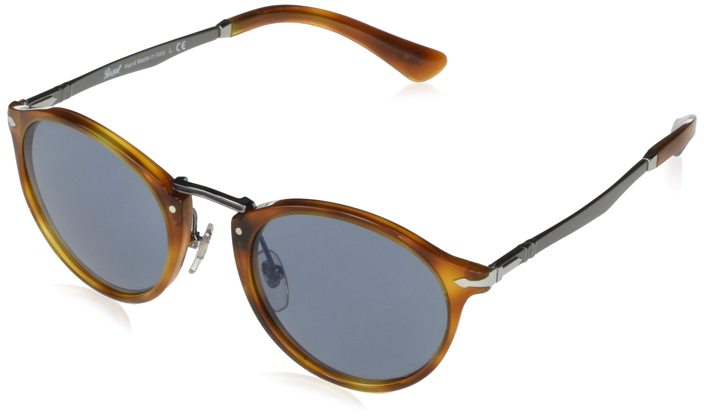 Persol PO3248S Panto Sunglasses for Men & Women – Classic Italian Designer Shades with UV Protection – Perfect for Driving, Travel & Outdoor Activities