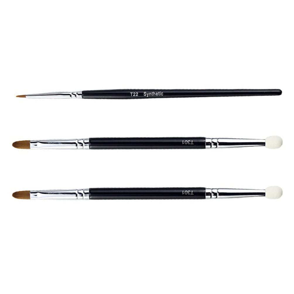 Flat Eyeliner & Eyebrow Brush Set - Concealer & Blending Tool for Flawless Makeup