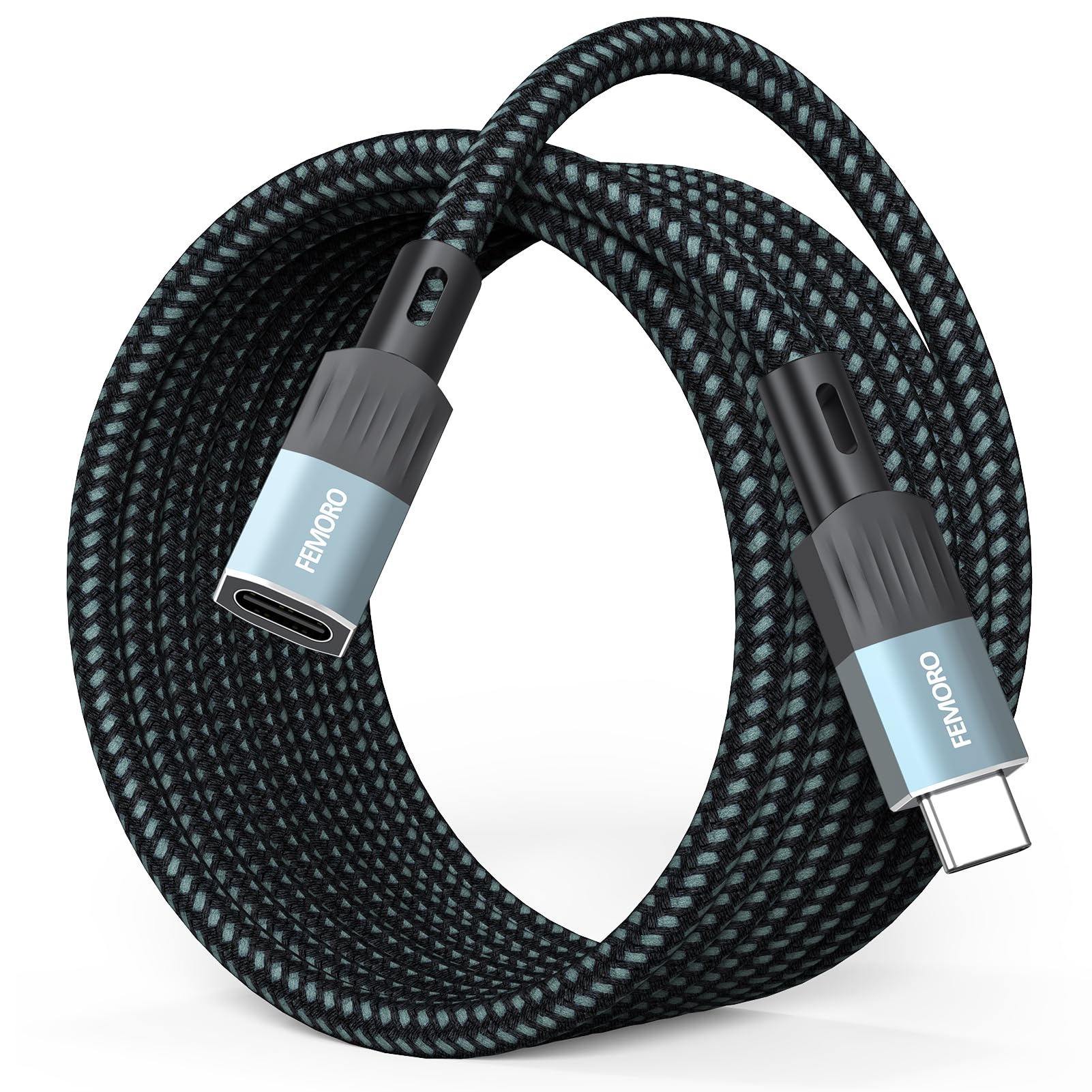 10Ft USB C Extension Cable - 100W Fast Charging, 10Gbps Data Transfer, 4K@60Hz Video - USB-C 3.2 Male to Female Extender for iPhone 16, Galaxy S25/S24, MacBook, Laptop, SSD - Perfect for Home Office, Gaming & Travel Charging