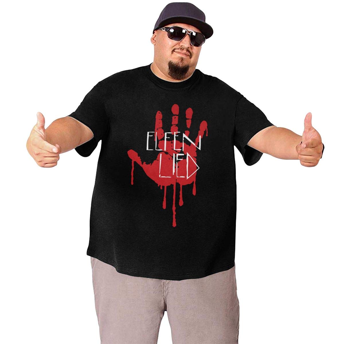 Elfen Lied Anime Logo Big & Tall T-Shirt for Men - Plus Size Graphic Tee - Casual Wear, Cosplay, Anime Convention Outfit