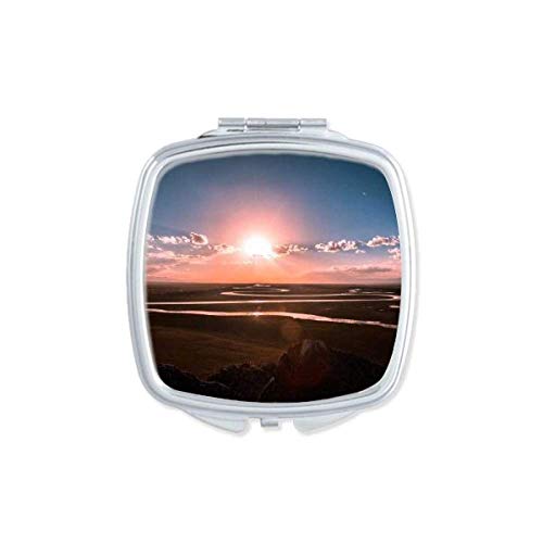 DIYthinker Sky Red Dark Clouds Art Deco Fashion Mirror - Portable Compact Pocket Makeup Mirror with Double Sided Glass - Perfect for Travel, Home Vanity & Gift Giving