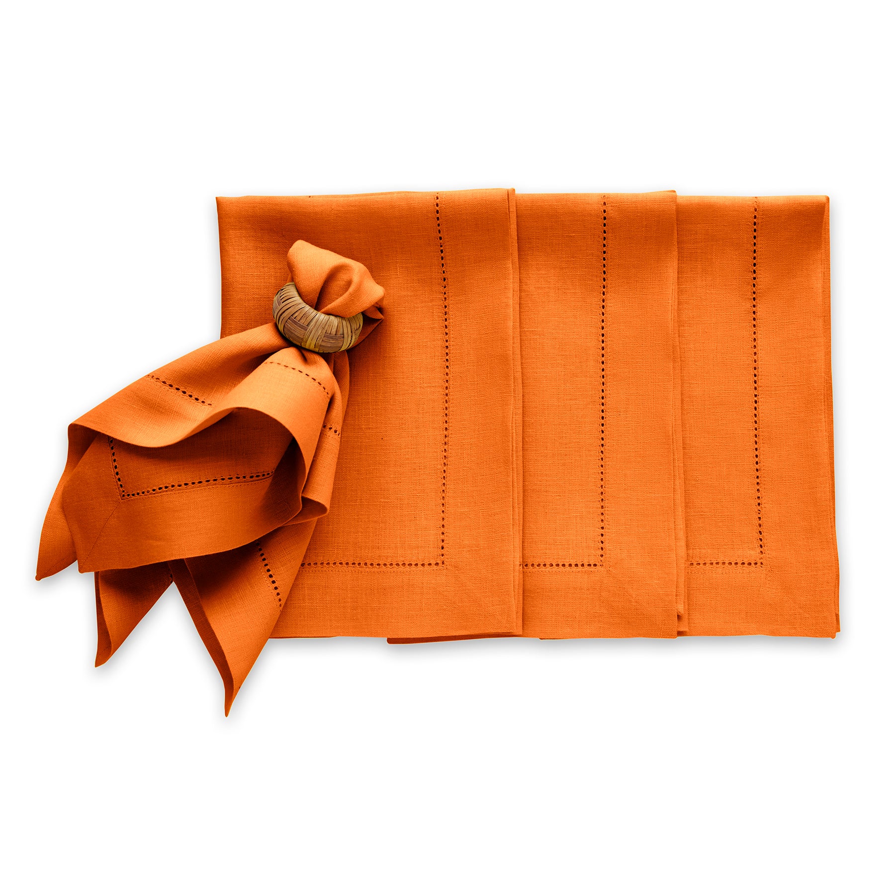 Premium Sonoma Hemstitch Napkins - 12-Pack White Linen Dinner Napkins for Formal Dining, Weddings & Special Occasions