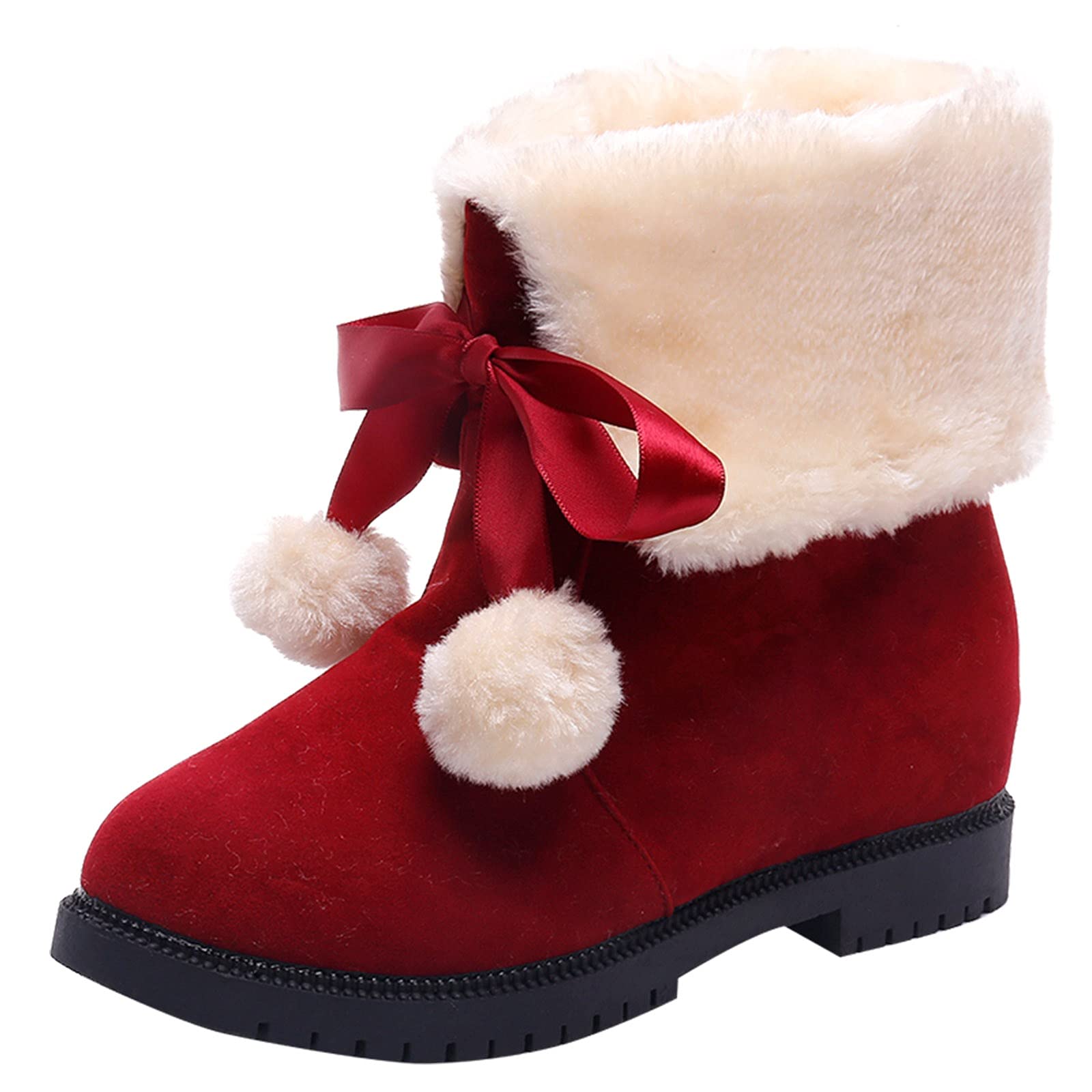 **Women's Cowboy Style Wide Fashion Winter Snow Boots - Thick-Soled Ankle Booties with Low Heel for Comfort - Perfect for Snowy Days, Outdoor Adventures & Casual Wear**