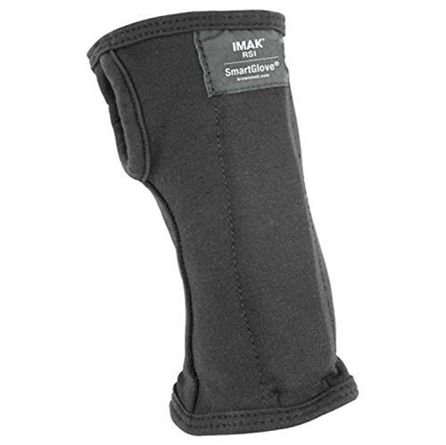 IMAK SmartGlove Wrist Support Brace - Medium Size Black for Carpal Tunnel Relief & Typing Comfort - Perfect for Office Work, Gaming & Arthritis Pain Relief