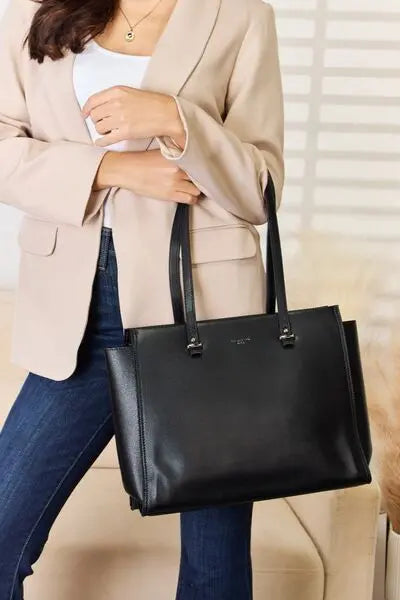 David Jones Medium Work Tote Bag for Women - Professional Laptop Bag with Spacious Compartment | Perfect for Office, Business Travel & Daily Commute