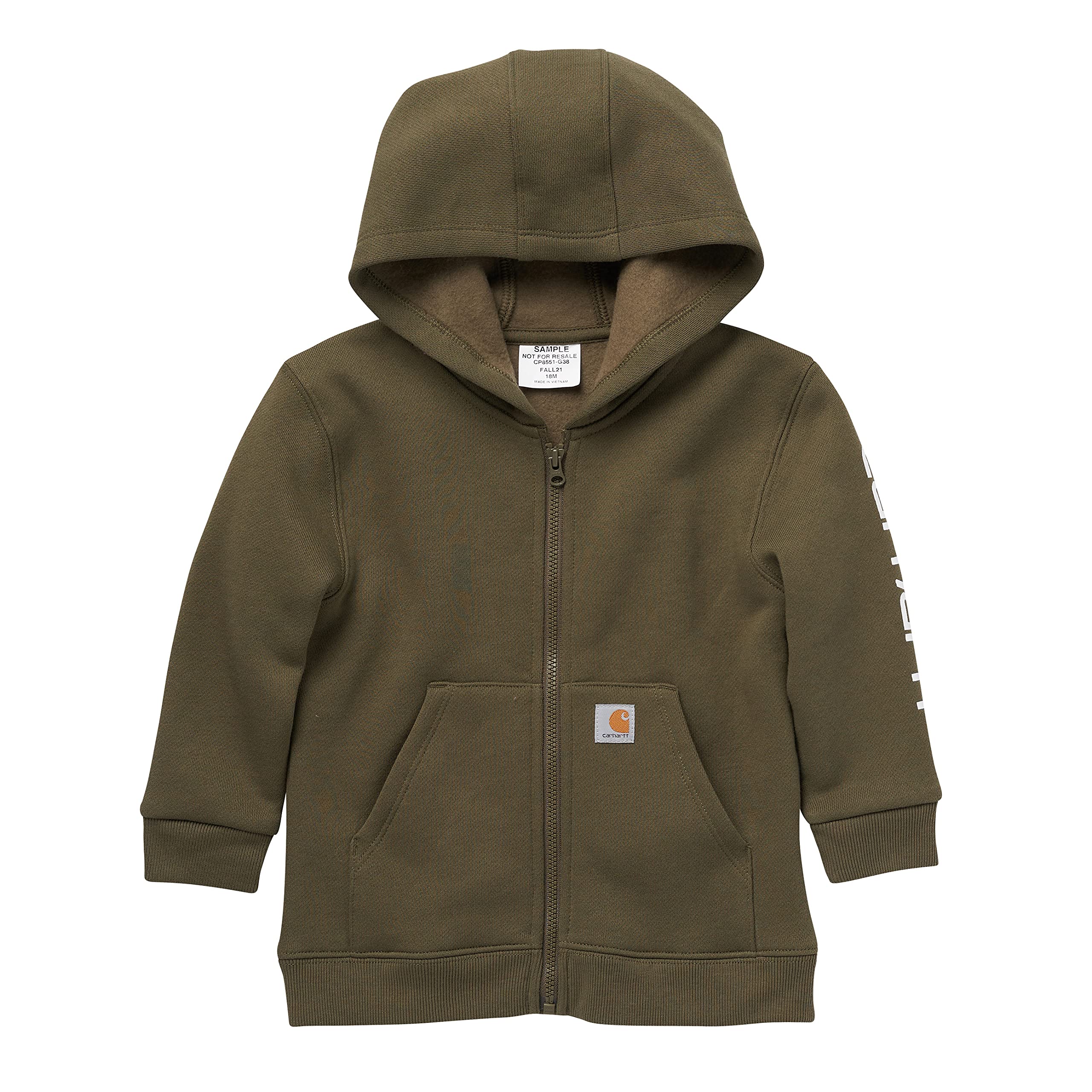 Carhartt Baby Boys' Knit Long Sleeve Hooded Sweatshirt - Soft Cotton Pullover for Toddlers - Perfect for Playdates, Outdoor Adventures & Cozy Winter Wear
