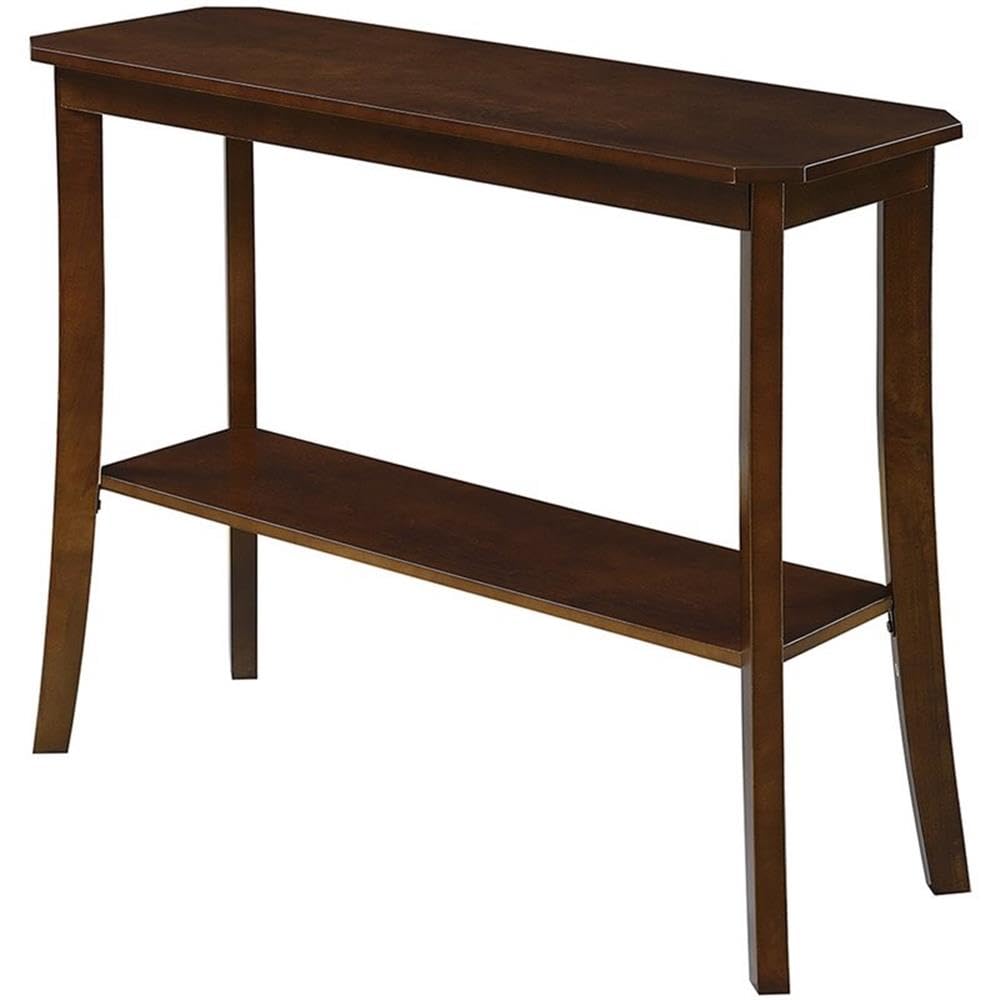 Pemberly Row Traditional Espresso Wood Console Table - Elegant Entryway Furniture for Hallway, Living Room & Foyer Decor