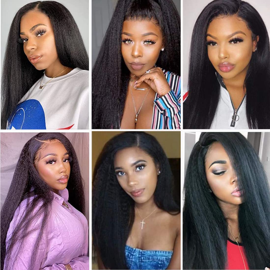 Beauty Forever 10A Grade Human Hair V Part Wig - Kinky Straight Glueless U Part Wigs for Women | 150% Density, No Leave Out, Beginner Friendly with Clips | Natural Color 18 Inch | Perfect for Daily Wear, Special Occasions & Protective Styling