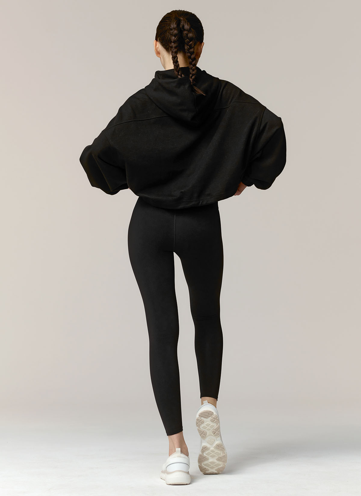Soft Cotton Loose Fit Crop Hoodie for Women - Comfortable Oversized Pullover Sweatshirt for Casual Wear, Yoga, and Lounge