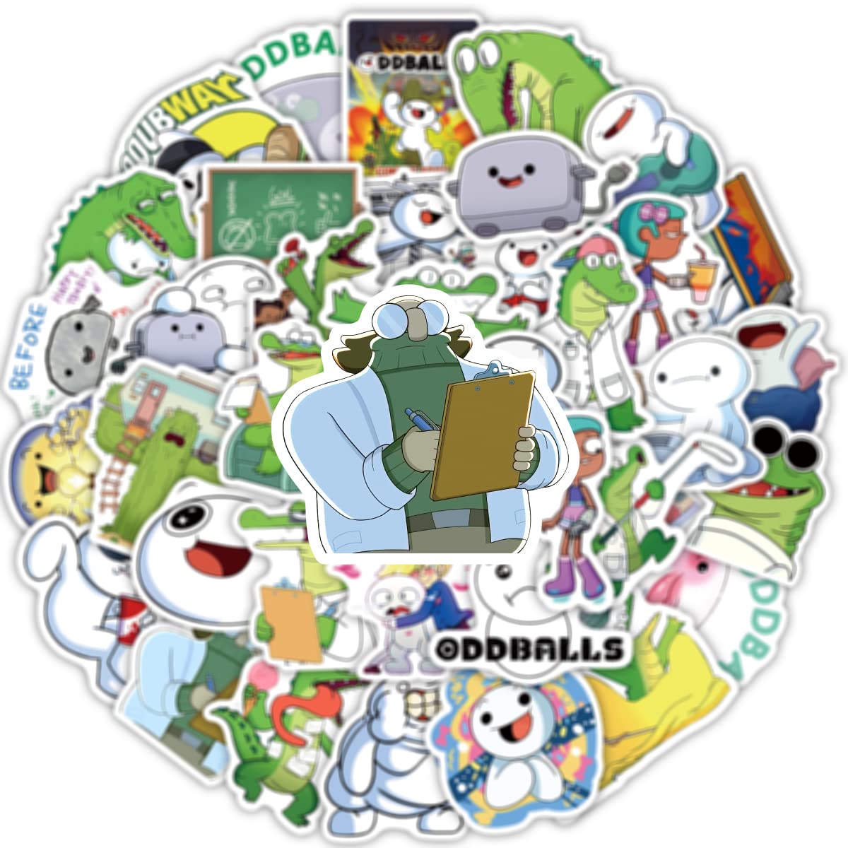 50 Pcs Cute Cartoon Vinyl Waterproof Stickers for Water Bottles, Hydro Flask, Laptop, Phone & Skateboard - Fun Aesthetic Decals for Kids, Teens & Adults - Perfect for School, Office, Travel & DIY Projects