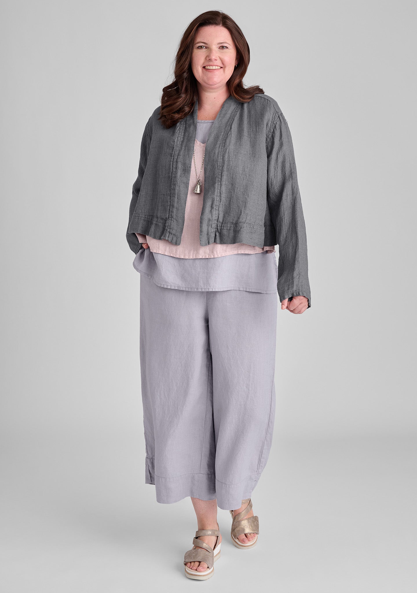 Stylish Cropped Linen Cardigan for Women - Lightweight Summer Cover-Up for Beach, Office & Casual Outfits