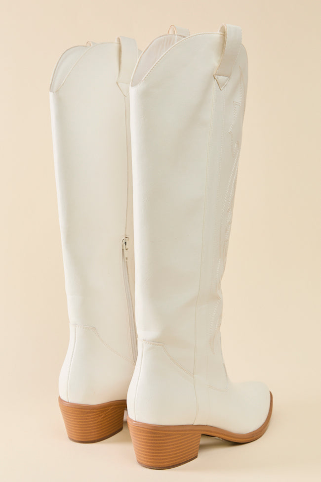Shania Women's White Cowboy Boots - Western Style Ankle Boots for Country Dancing, Rodeo & Casual Wear