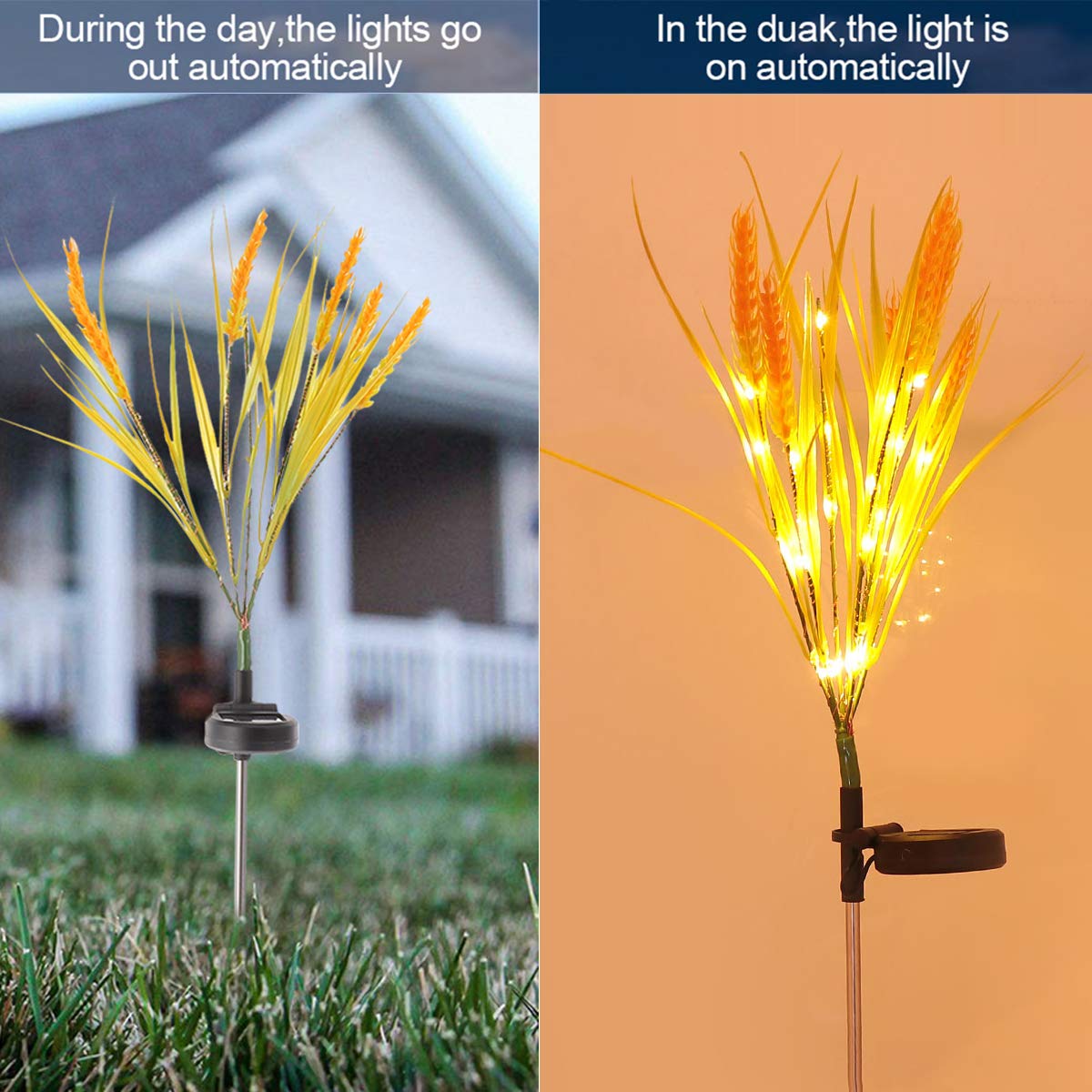 OSALADI 2-Pack Solar Landscape Lights - Waterproof Outdoor LED Spotlights for Garden, Pathway & Sidewalk Lighting | Weather-Resistant Solar Powered Ground Lights for Yard, Driveway & Patio Decor