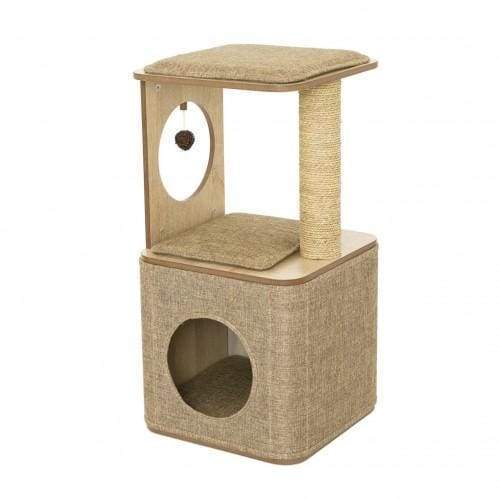 Lulu's World Lu Cubox High Oldish Cat Tree House - Multi-Level Cat Condo with Scratching Posts & Perches for Indoor Cats - Perfect for Play, Rest & Climbing in Home or Office