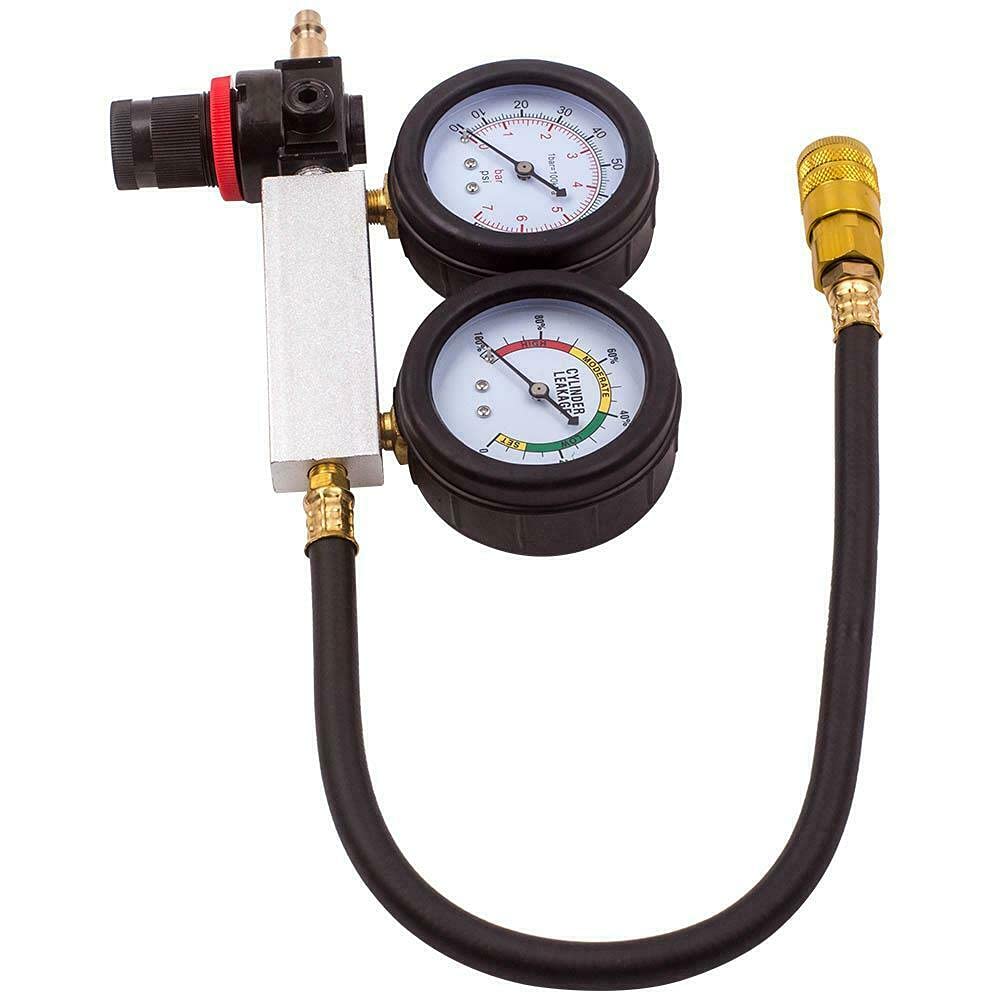 Professional Engine Compression Leakage Tester Kit - Cylinder Leak Detector Tool Set for Automotive Diagnostics & Performance Testing - Perfect for Mechanics, DIY Car Enthusiasts, and Engine Troubleshooting