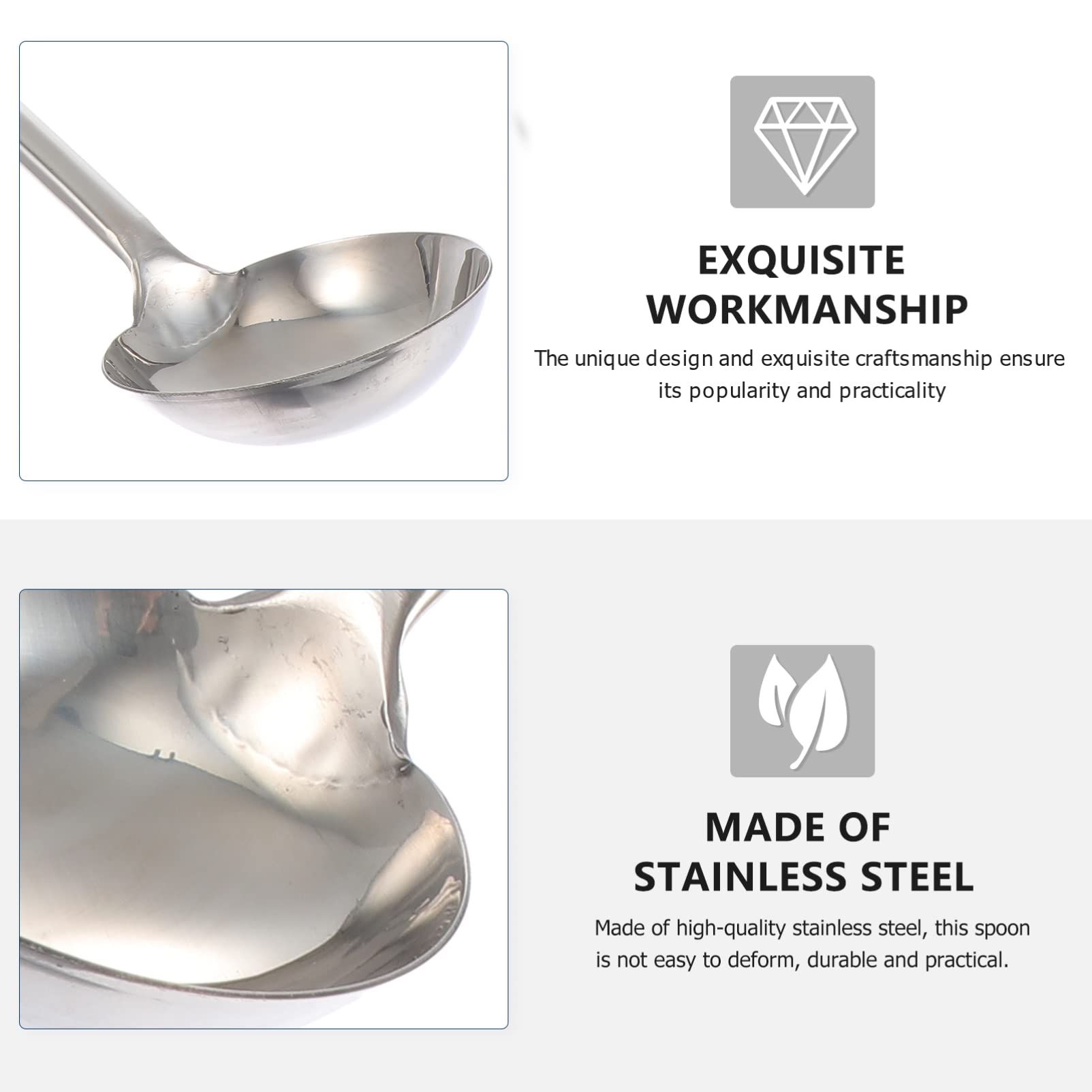 OSALADI Stainless Steel Chinese Wok Ladle - Professional Stir Fry Spoon & Soup Ladle for Asian Cooking - Perfect for Stir-Frying, Deep Frying, and Serving Dishes