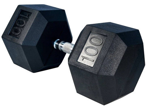 Hex Rubber Dumbbells Set - Non-Slip Grip, Durable Rubber Coated Weights for Home Gym & Strength Training - Perfect for CrossFit, HIIT, and Full-Body Workouts