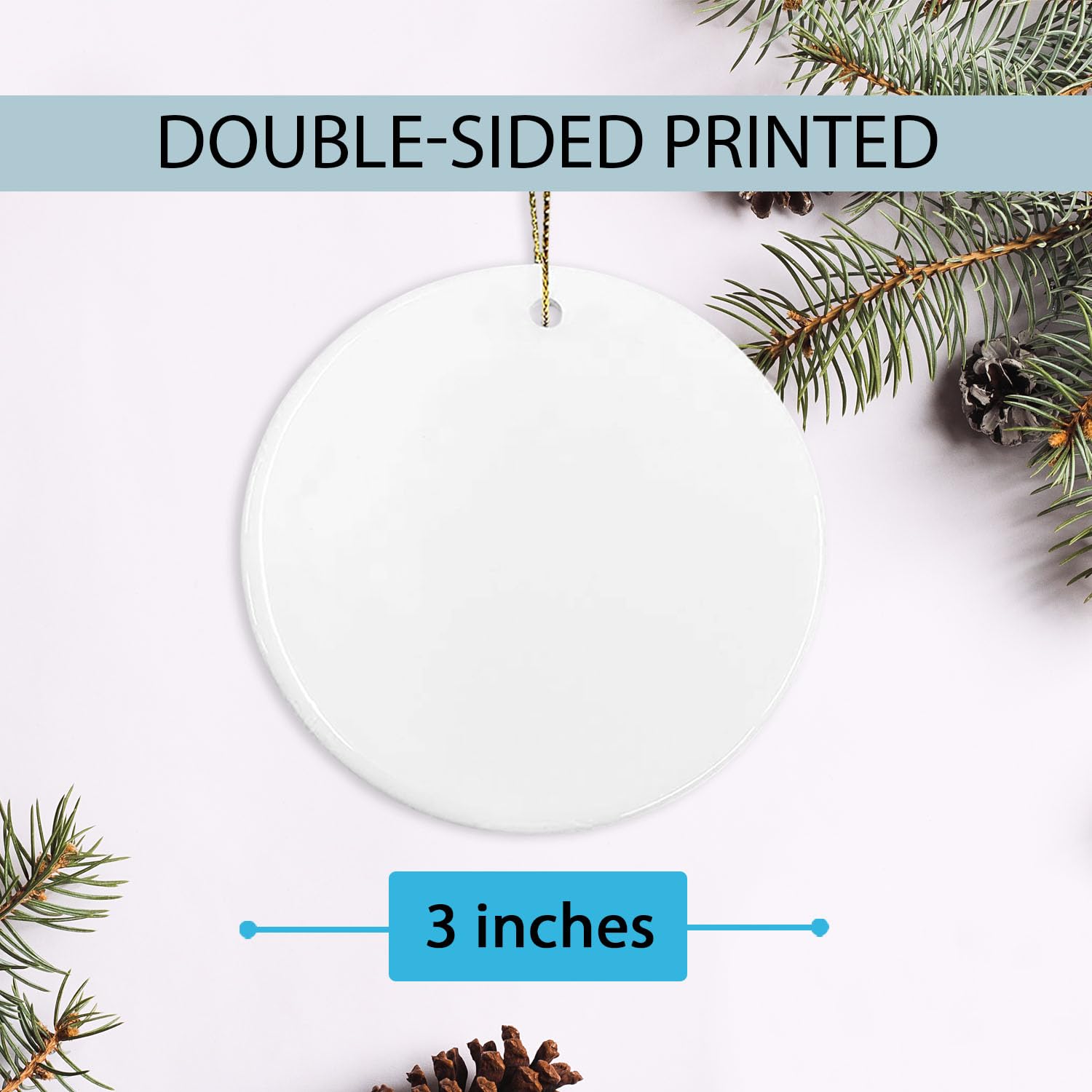 Custom Tennis Christmas Ceramic Ornament 2025 - Personalized Tennis Ball Keepsake for Christmas Tree - Unique Xmas Decor & Tennis Player Gift - Perfect for Holiday Decorations, Sports Lovers & Christmas Presents