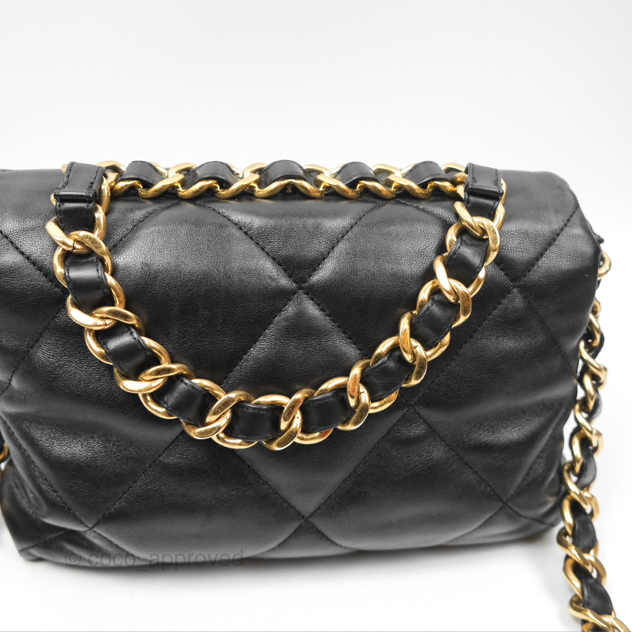 Chanel Classic Flap Bag with Chain Handle - Black Goatskin Leather & Gold Hardware | Luxury Shoulder Bag for Women, Perfect for Evening Events & Date Nights