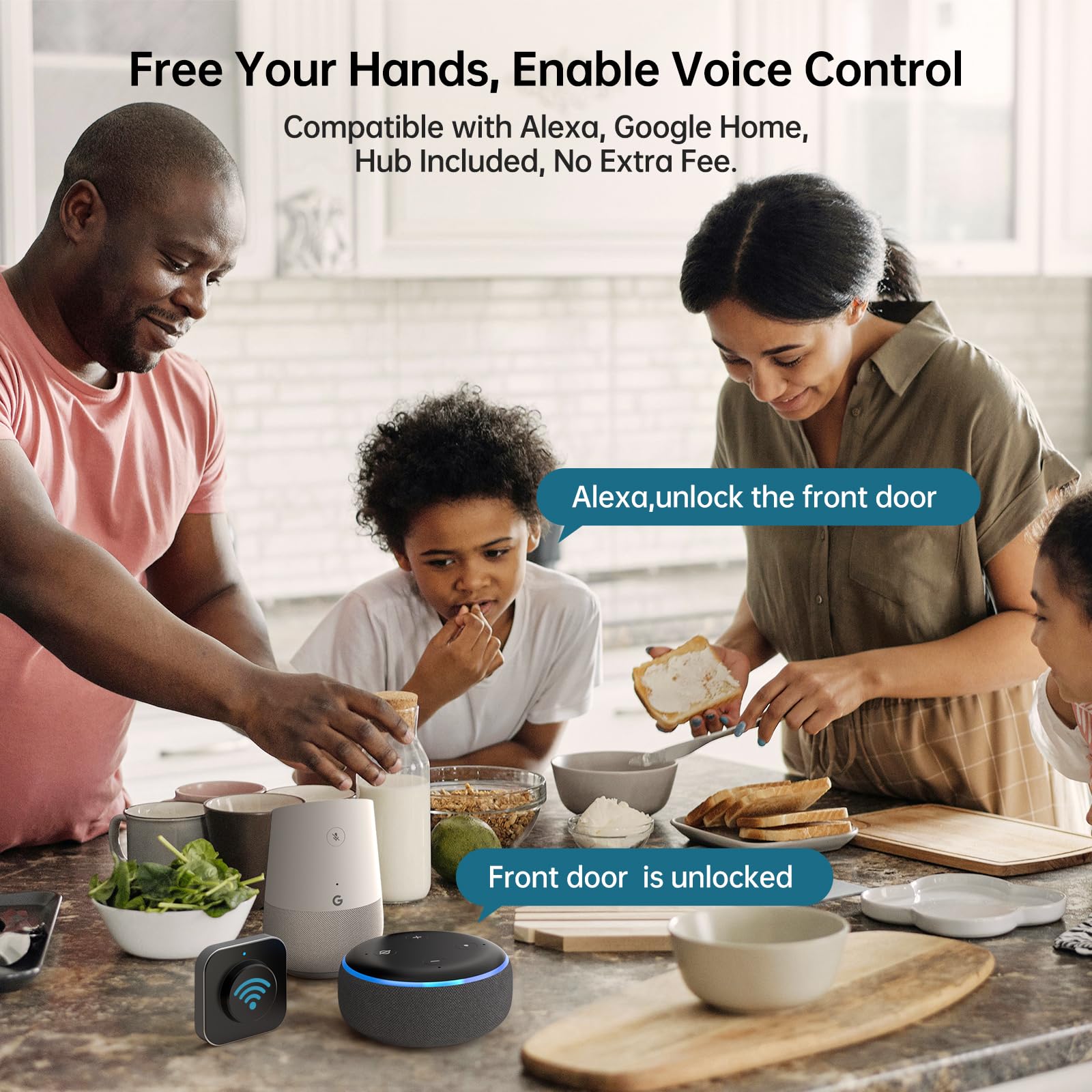 SMONET Smart WiFi Door Lock - Keyless Entry Deadbolt with Fingerprint, Keypad, Alexa & Bluetooth App Control - Satin Nickel Finish for Home Security & Smart Access    Perfect for modern homes, apartments, and vacation rentals - secure keyless entry with remote access via smartphone, voice control with Alexa, and biometric fingerprint recognition for ultimate convenience.