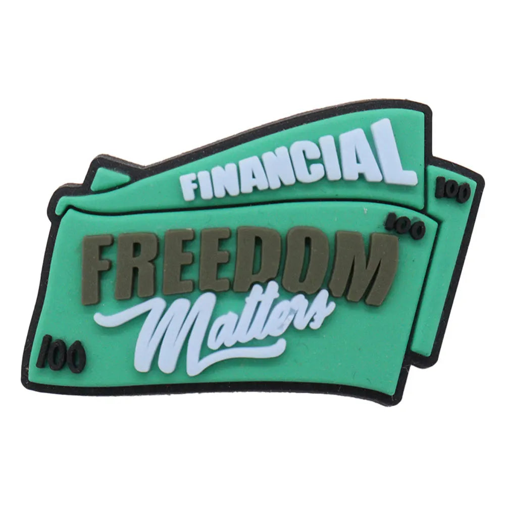 New 1pc Money Themed PVC Shoe Charms - Financial Freedom Decor for Slippers, Clogs & DIY Wristbands - Perfect for Crafting, Shoe Decoration & Festival Accessories
