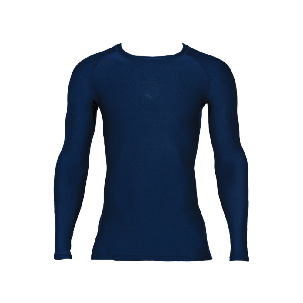 Brighton Grammar School Men's Long Sleeve Compression Shirt - Moisture Wicking Workout Top for Running, Gym & Training