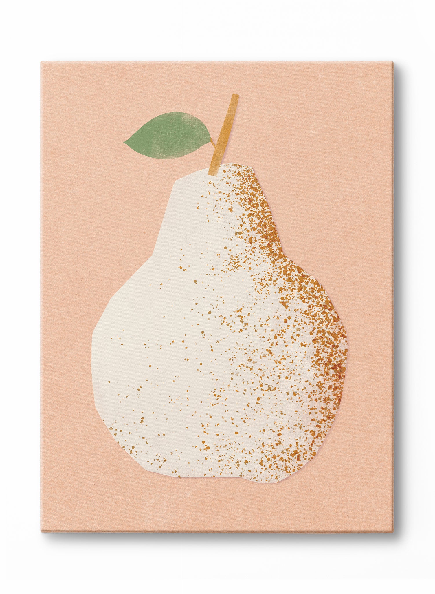Paper Cut Pear Art Print - Modern Home Decor for Living Room, Bedroom & Office | Wall Poster for Unique Aesthetic Appeal