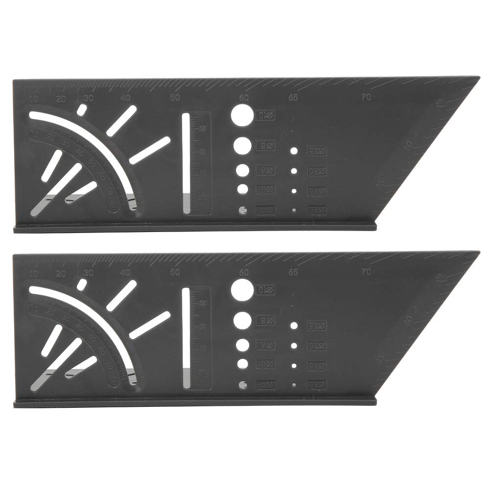 Jeanoko ABS Plastic Wire Ruler - 2Pcs Angle Gauge for Woodworking & School Projects